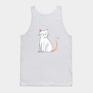 Cat Colour Lines Tank Top